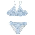 thumbnail image 1 of Billabong Girls' Where to Ruffle Tri Two-Piece Swim Set (Little Big Kids), Sweet Blue, 10, 1 of 2
