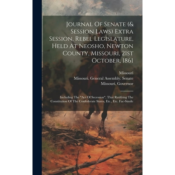 Journal Of Senate (& Session Laws) Extra Session, Rebel Legislature, Held At Neosho, Newton County, Missouri, 21st October, 1861: Including The "act Of Secession", That Ratifying The Constitution Of T