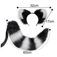 thumbnail image 2 of Fox Tail and Ears, Cat Wolf Raccoon Ears Tail Set, Animal Furry Tail, Ears Headbands, Halloween Christmas Costume MFZFUKR CPB-SSW2119-2, 2 of 5