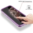 thumbnail image 3 of Case for iPhone 11 Pro Max 6.5, Stylish Soft TPU Bumper Cover Shockproof Full Body Protective Case with Built in Screen Protector Hard Plastic PC Back Phone Case - Marble Purple, 3 of 14