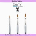 thumbnail image 4 of ZEM Brush Mfg AS-27 Golden Taklon Synthetic Cat's Tongue Artist Paint Brush Set 3 pcs, 4 of 4