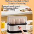 thumbnail image 3 of Halreactody Smart Egg Cooker with Auto Shut, Multifunctional Stainless Steel Egg Cooker, Holds up to 6 eggs, also steams other foods, and includes anti-scald tongs for safe handling (2 PCS), 3 of 9