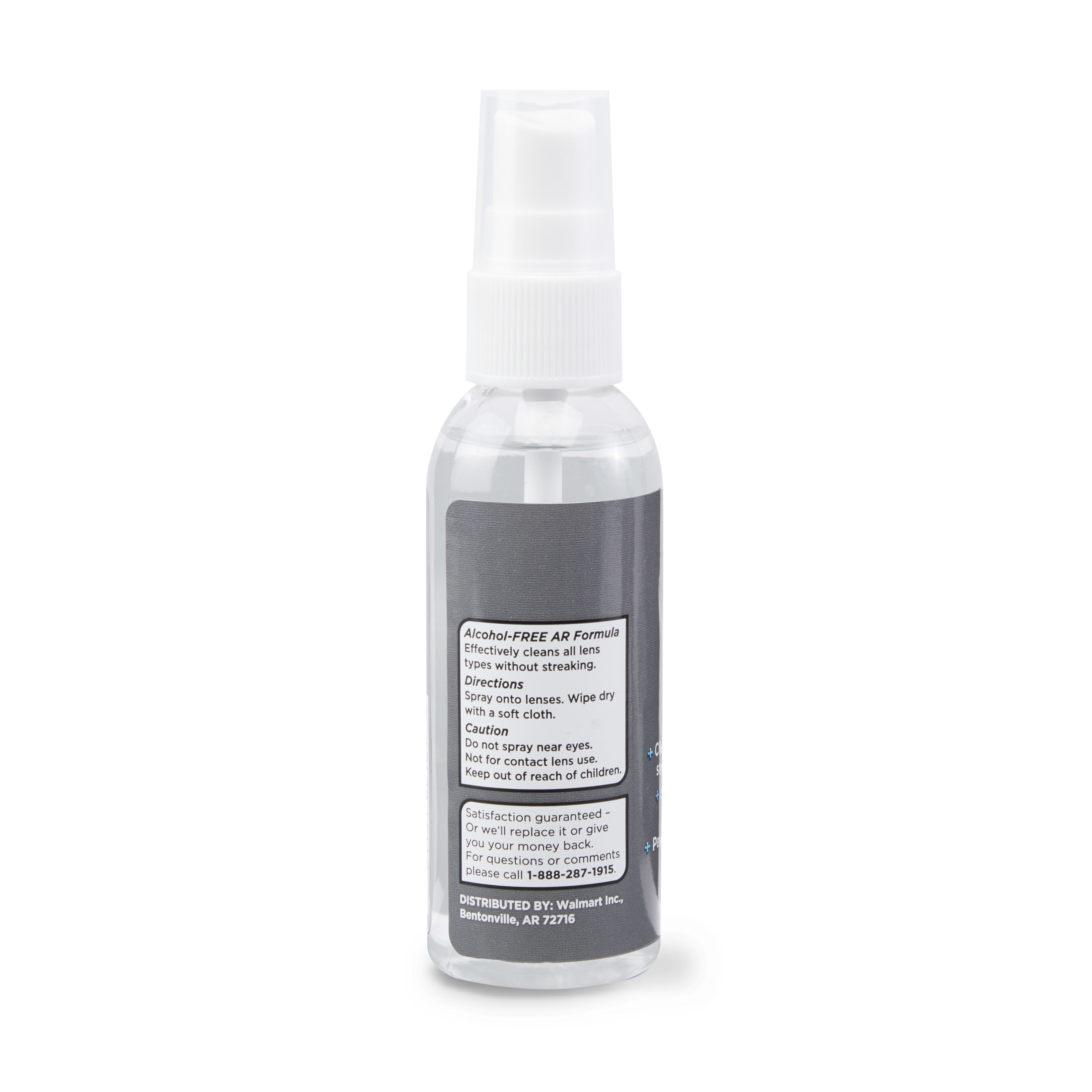 Equate Streak-Free Lens Cleaner, 2 oz Spray Bottle, 1 Count