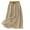 Beige ①, variant on Chiccall Women's Vintage Flower Embroider Midi Skirts Summer Fall Cotton Linen Lightweight Cute Elastic Waist Drawstring Skirt