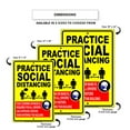 thumbnail image 3 of Practice Social Distancing To Follow The Safety Precaution For Door Or Window Protection Required Unique Aluminum Metal Sign 12"x18", 3 of 5