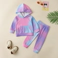 thumbnail image 2 of Sngxgn Girl Clothes Top Pants Sets Cotton little Girl Outfits Sweatsuits Kid Girl's Clothing Set(Purple,90), 2 of 8