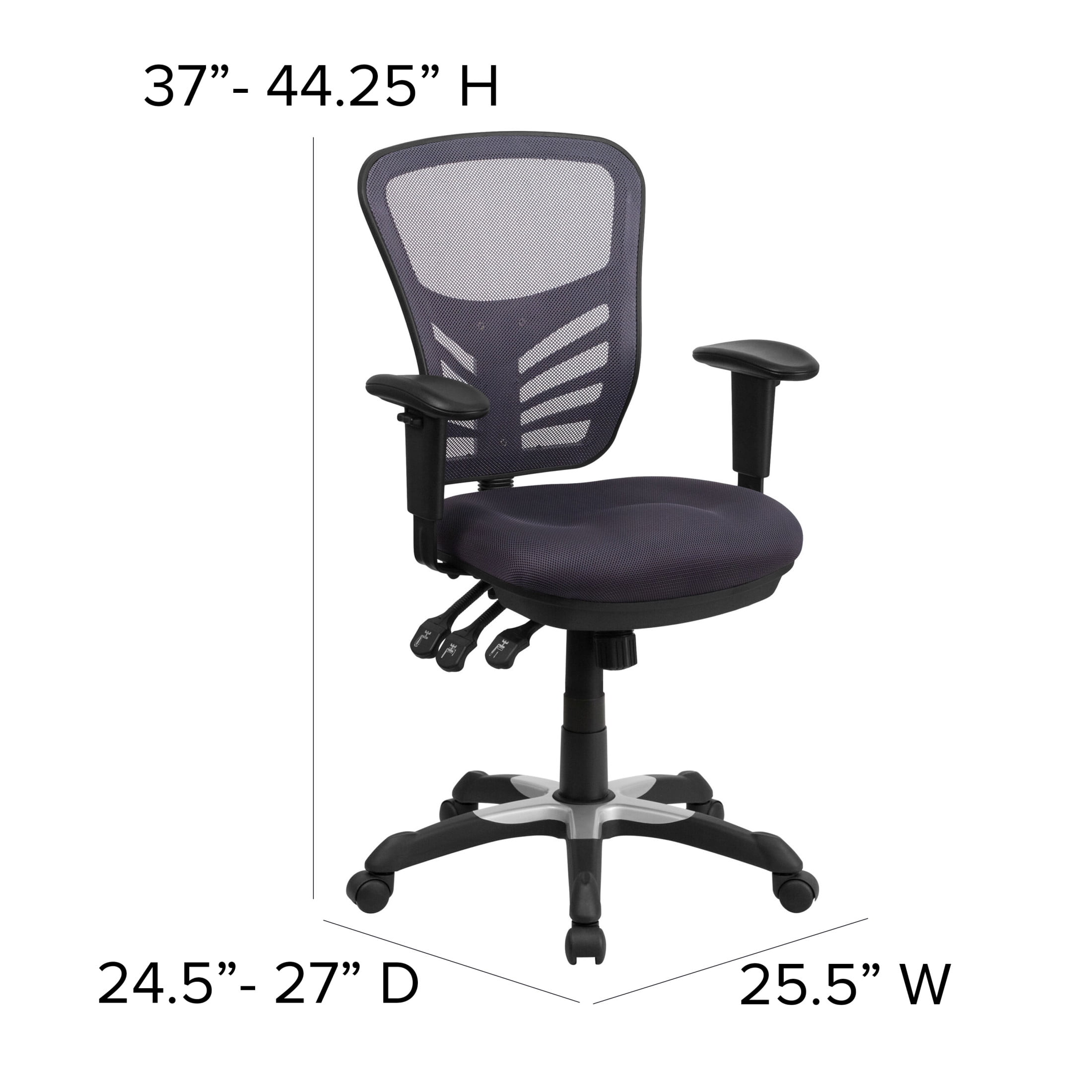 Flash Furniture Nicholas Ergonomic Mid-Back Swivel Office and Gaming Chair, Dark Gray