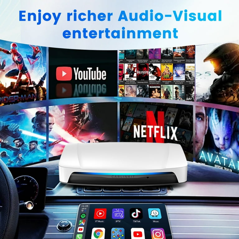 Carlinkit, CarPlay Android Auto TV Box, UHD 4-in-1, Wireless HDMI