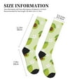 thumbnail image 2 of Lsque Avocado With Leaf And Flower Pattern Sport Compression Socks for Men & Women 15-20 mmHg Knee High Nurse Pregnant Running Medical and Travel Athletic, 2 of 6