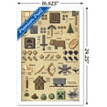 thumbnail image 3 of Minecraft - Pictographic Wall Poster, 14.725" x 22.375", Framed, 3 of 5