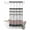Grey Pink, variant on No Hook Shower Curtain, Grey Stripes Abstract Shower Curtains for Bathroom with See Through Top Window, Geometric Spring Flowers Country Waterproof & Washable Bath Curtain Stand Up Stall 36"x72"