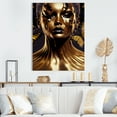 thumbnail image 2 of Designart Woman With Black And Gold Butterflies II Canvas Wall Art, 2 of 5