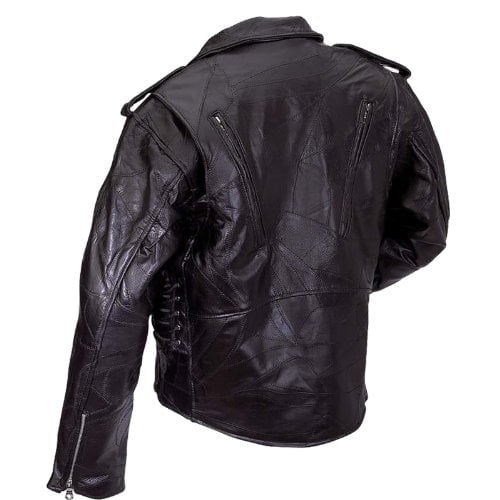 diamond plate buffalo leather jacket