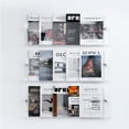 thumbnail image 4 of Clear Acrylic Brochure Holder Wall Mount 3 Tier, Hanging Bookshelf Magazine Rack for Waiting Room, Office, Home Display, 4 of 6