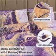 thumbnail image 4 of NTBED Queen Comforter Set Marble Printed Bedding Set Retro Style Watercolor Purple, 4 of 5