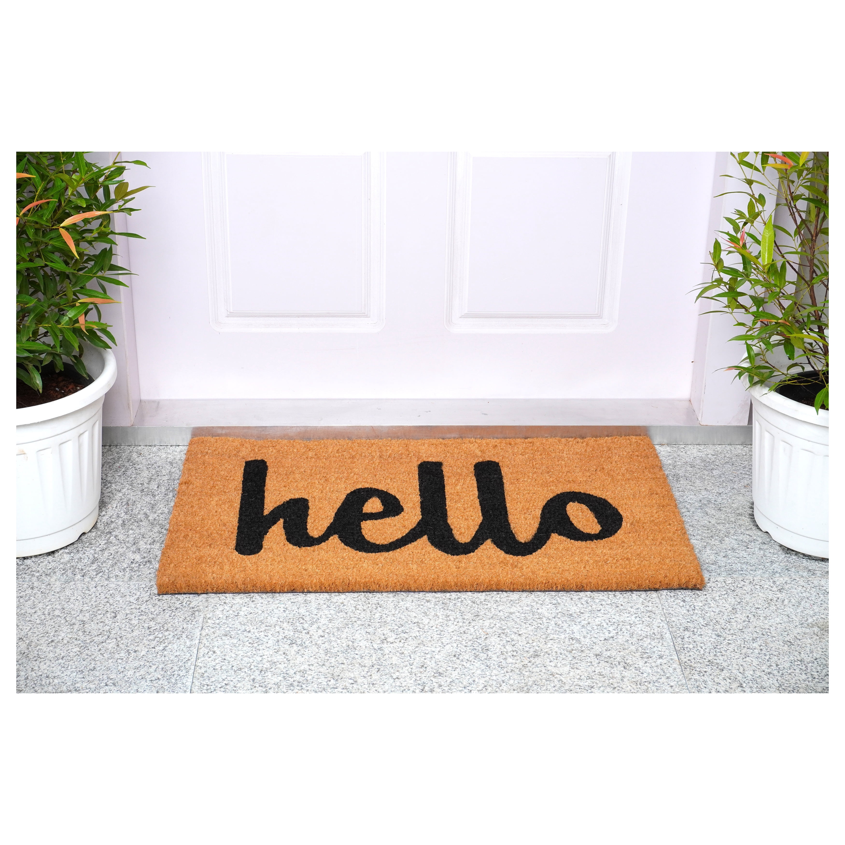 Calloway Mills 100342034NBS Script Hello Doormat, 20" x 34"