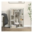 thumbnail image 4 of Yunken 7-Cube Geometric Bookshelf, Modern Decorative Open Bookcase for Living Room, Office, Asymmetric Freestanding Storage Shelf & Display Unit, 4 of 9