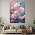 thumbnail image 6 of Mudket Soft Pink Peach Blossom Canvas Wall Art, Framed Floral Wall Decor, Delicate Flower Print for Living Room Bedroom, Ready to Hang - 12"L x 8"W, 6 of 10