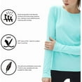 thumbnail image 4 of Womens Long Sleeve UPF 50+ UV Sun Protection Shirts Rash Guard Swim T-Shirt Quick Dry for Outdoor Hiking, 4 of 5