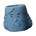 thumbnail image 2 of Maceta de cerámica con diseño de dibujos animados, obra de arte moderna, decoración del hogar, bonita maceta para mesa, interior y exterior, porche. Chica azul, 2 of 8