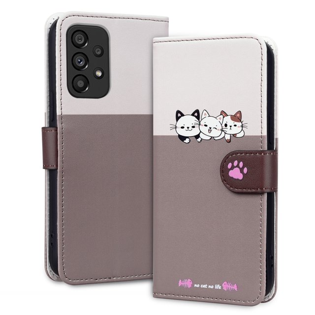 Compatible with Samsung Galaxy A53 5G Cute Animals Pattern Wallet Case with Card Slots Flip Cover