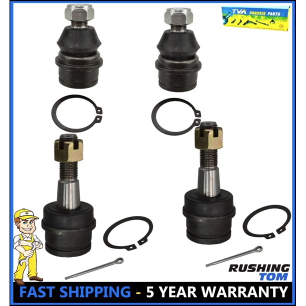 4Pc Upper & Lower Ball Joint for Dana 44 Front Axle 4WD Ford F100 F