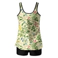 thumbnail image 4 of Tankini Swimsuits for Women Two Piece Bathing Suits Blouson Tank Top with Boyshorts Tummy Control Modest Swimsuits,Women's Retro Floral Swimsuit, 4 of 4