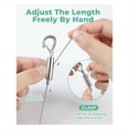 thumbnail image 2 of Adjustable Picture Hanging Wire and D Rings, with Small Clips, 8pcs 3-Hole D Rings with Screws, for Mirror/ Frame,1 set * picture hanging kit, 2 of 6