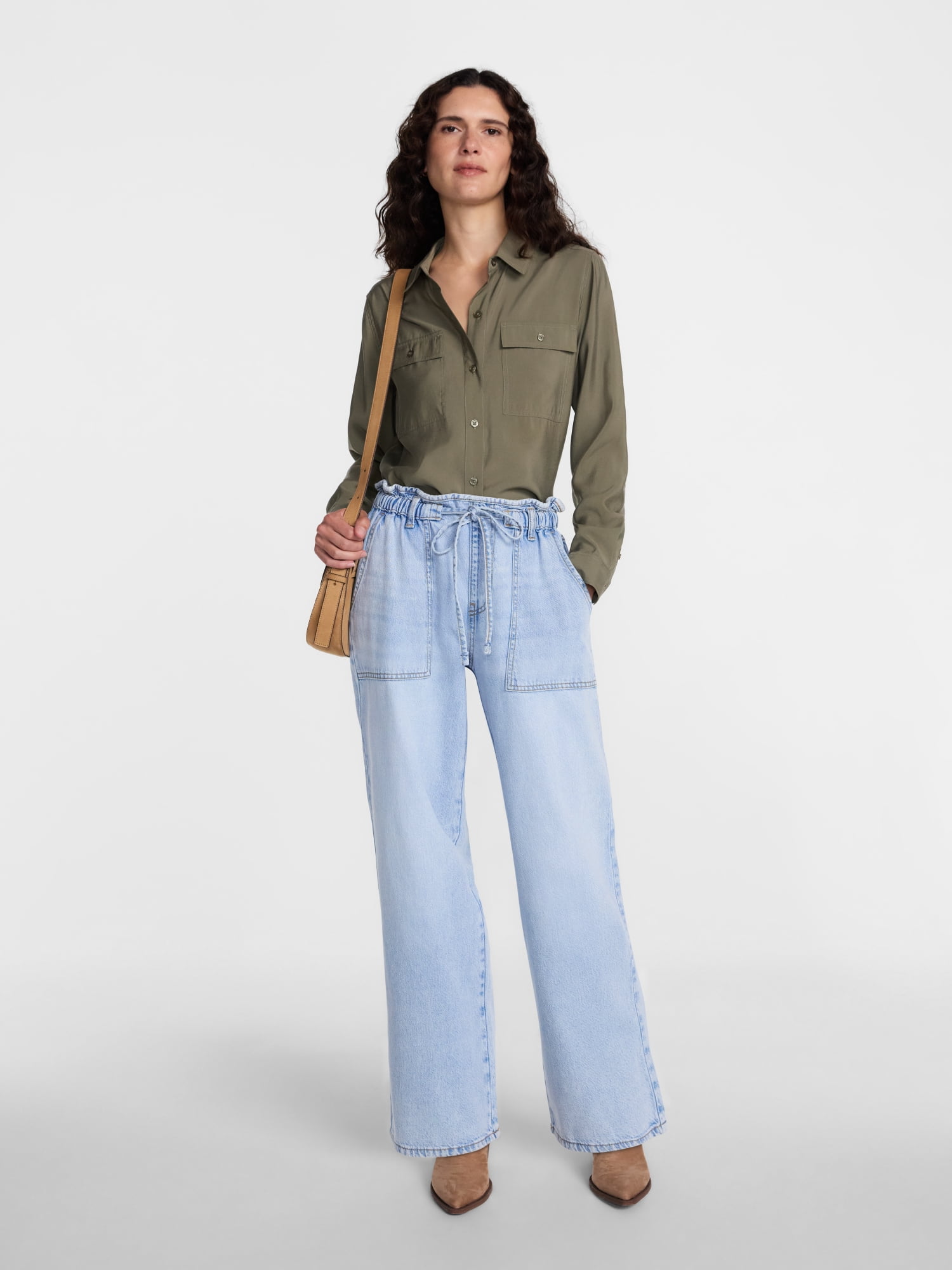 Scenario Women's Drapey Denim Jeans, Sizes XS-XXXL