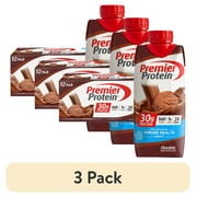 (3 pack) Premier Protein Shake, Chocolate, 30g Protein, 11 Fl Oz, 12 Ct
