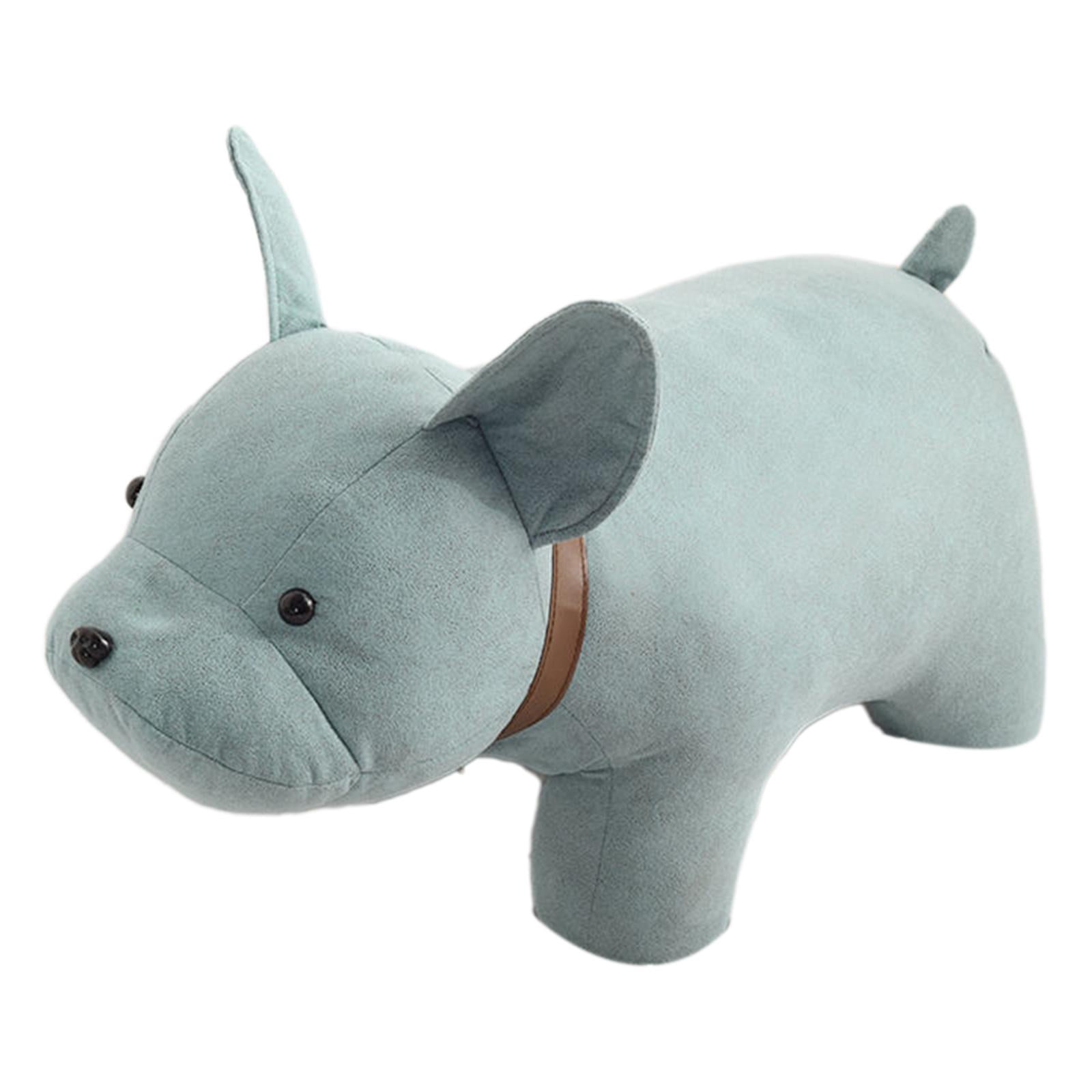 Kids Stool Storage Shoes Changing Animal Footstool for Decor Bedroom Indoor Blue dog