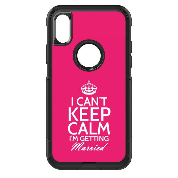 DistinctInk Custom SKIN / DECAL compatible with OtterBox Commuter for iPhone X / XS (5.8" Screen) - Can't Keep Calm I'm Getting Married