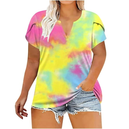 

Valentines Shirts For Women Womens Tops Outfit Casual Baggy Colorful Tshirt Short Sleeve Crew Neck Blouse Maternity Shirts