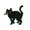 Black Cat With Knife, variant on WIRESTER 2.08" x 1.89" (5.3cm x 4.8cm) Logo Sew Ironed On Badge Embroidery Applique Patch, DIY Vintage Embroidered Patches, for Hats, Jackets, Shirts, Vests and Jeans - Black White Tuxedo Cat