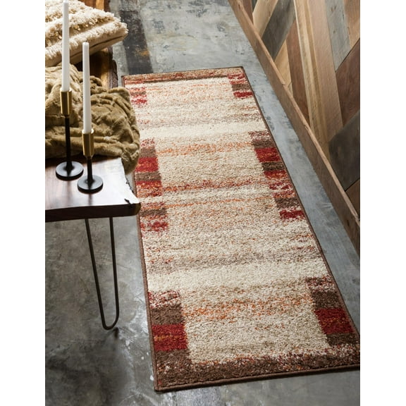 Unique Loom Autumn Collection Area Rug - Maple (2' x 6' 1" Runner Beige/Brown)