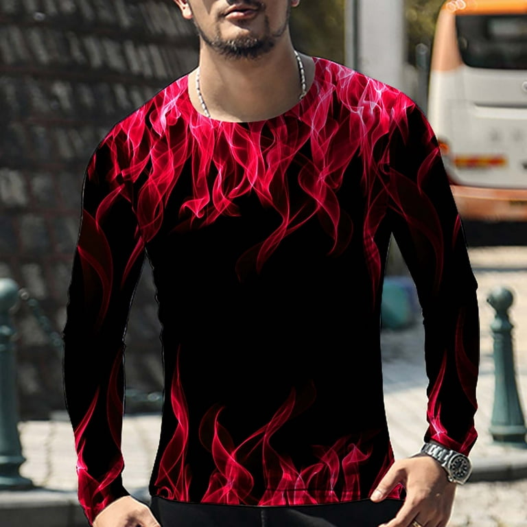 Fitness Muscle Men's Sports T-shirt Brand Long Sleeve 3D Printing