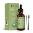 thumbnail image 1 of Natnique Aceite de ricino orgánico 2oz USDA puro aceite de crecimiento del cabello sin refinar prensado en frío para pestañas y cejas. Kit de tratamiento capilar hidratante natural para la piel, ace, 1 of 5