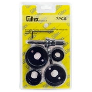 CUTTEX TOOLS Hole Saw Kit, 7 Pcs Most Common Sizes (1-1/4", 1-1/2", 2", 2-1/4") Hole Saw Set with All Accessories & an Extra Drill Bit