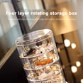 thumbnail image 4 of Jewelry box Four Layer Rotating Earring Storage Box Clear Acrylic Hairpin Jewelry Display, 4 of 8