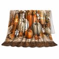 thumbnail image 2 of Harvest Pumpkin Still Life Autumn Maple Leaves, Cozy Rustic Scene, Warm Flannel Blanket for Ranch House and Living Room, Animal Lovers Thanksgiving Gift, Rustic Home Decor, 2 of 9