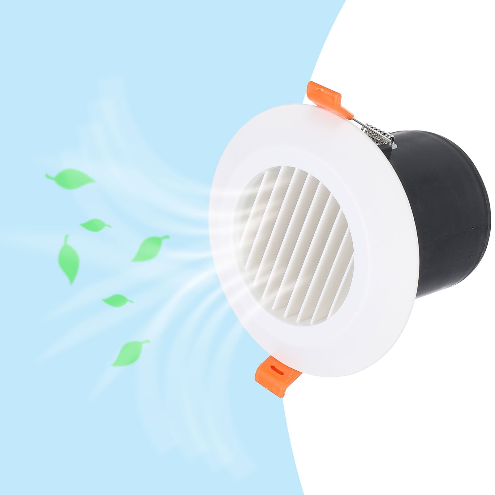 Uxcell 3 Inch Round Air Vent Spring Loaded, 2pcs ABS Soffit Exhaust Vent with Louver Grille for Home Office