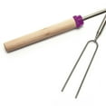 thumbnail image 6 of Wartleves Marshmallow Roasting Sticks, Extendable to 32 Inches Long Stainless Steel Grilling Sticks Telescopic Barbecue Forks Retractable Smores Skewers with Anti-slip Wooden Handle for BBQ Outdoor, 6 of 7