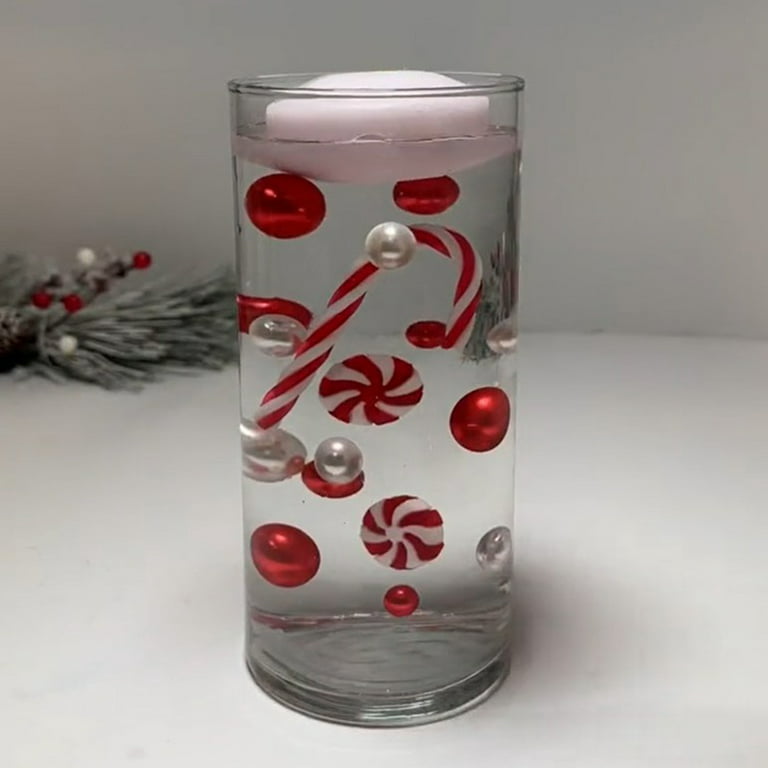 Christmas Floating Candles Vase Filler Beads Floating Pearls Water Gel  Beads(No candle) 