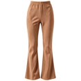 thumbnail image 4 of HAJWOH Fall Winter Flare Pants for Girls Flare School Uniform Pants Elastic Waist Dress Pant School Outfits For Teen Girls Kids, 4 of 5