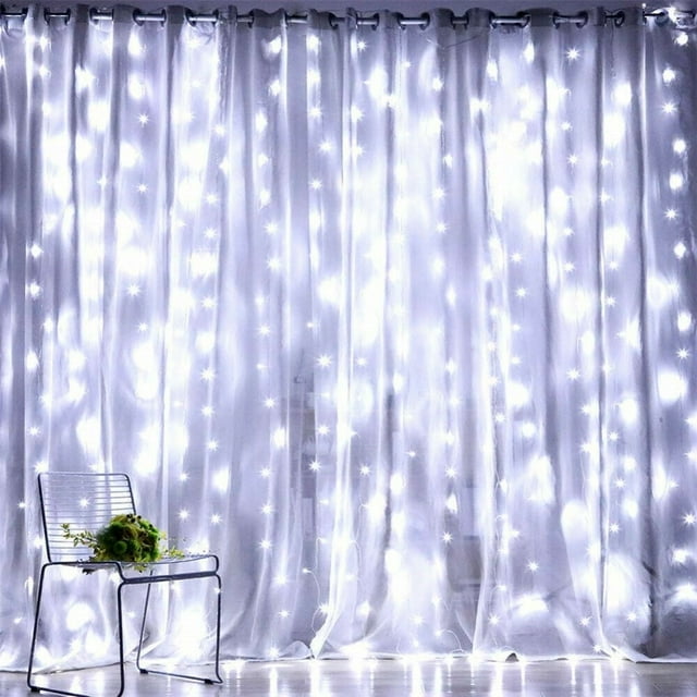 !USB 300 LED Curtain String Remote Flash Fairy LightsGarland Control For New Year Christmas Outdoor Wedding Home decor White