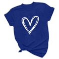 thumbnail image 4 of Up to 65 off!Lolmot Valentine Shirts for Women Cute Love Heart Shirts Graphic Tees Girls Casual Short Sleeve Tops Holiday Gift Tee, 4 of 6