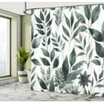 thumbnail image 2 of Ambesonne Dark Green Shower Curtain, Nature Delicate Branches, 69"Wx84"L, Laurel Green, 2 of 4