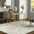 thumbnail image 5 of Evelyn&Zoe Tulsa Rectangular 48" Wide Desk, Brass, 5 of 7