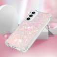 thumbnail image 5 of Slim Fit Phone Case for Samsung Galaxy S23 FE, Glitter Liquid Quicksand Effect Silicone Soft TPU Case with Camera Lens and Screen Protection Case for Galaxy S23 FE,LSWT Pink, 5 of 7