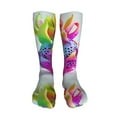 thumbnail image 5 of Kdxio Colorful Glitter Dagon Fruit Funny Silky Novelty Funky Long Knee High Socks Soft 3D Print Cosplay Crazy Stockings for Men Women, 5 of 8